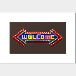 welcome text art design. Posters and Art